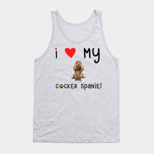 I Love My Cocker Spaniel Tank Top